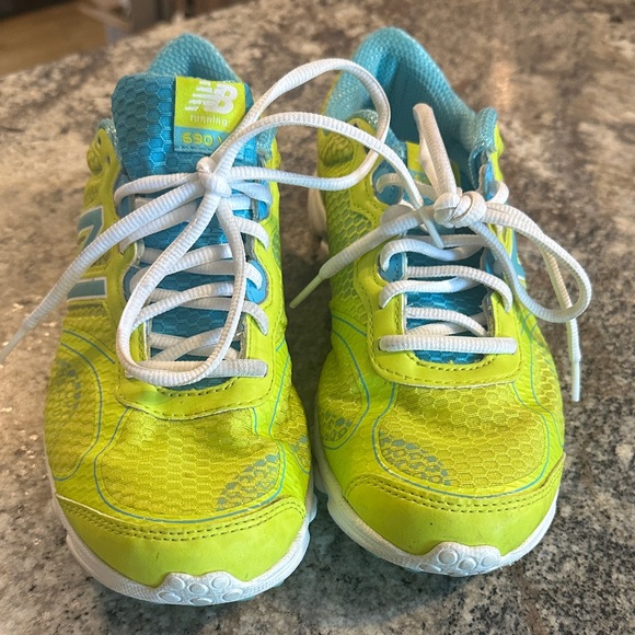 New Balance Bright Yellow and Light Blue Women's Sneakers - Picture 2 of 13